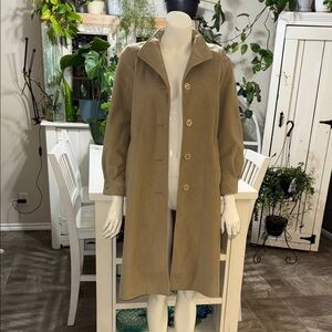 1970s Omni Nino vintage Chic Bashe Tan Long Corderoy Coat lined
